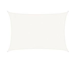 vidaXL Sunshade Sail | 160g/m? High-Density Polyethylene in White | UV, Mould Resistant | Assembly Required | Water and Wind permeable for Garden,