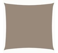 vidaXL Sunshade Sail - 2.5x2.5m Square Taupe Oxford Fabric Patio Shade Canopy, Waterproof & UV-Protective, with Stainless Steel Fasteners