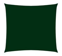 vidaXL Sunshade Sail - 3x3m Square Sunscreen Canopy in Dark Green with UV & Rain Protection, Oxford Fabric, Easy Mount with Ropes