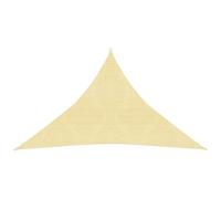 vidaXL Sunshade Sail Beige 3.5x3.5x4.9 m HDPE Sunscreen Sail Tarp Shade Canopy