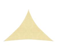 vidaXL Sunshade Sail Beige 4x4x4 m HDPE Patio Sunscreen Sail Tarp Shade Canopy