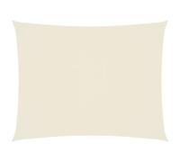 vidaXL Sunshade Sail Cream 2x3.5m - Rectangular Outdoor Sunscreen Canopy, UV/Water-Resistant Oxford Fabric, Patio/Garden Shelter