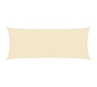 vidaXL Sunshade Sail - Cream HDPE Outdoor Canopy for Garden, Patio, Terrace, Playground or Balcony, Approximately 90% UV protection, Easy Assembly, 5 x 2 m (L x W)