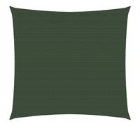 vidaXL Sunshade Sail - Dark Green 2.5x2.5 m HDPE Sunscreen Canopy for Garden, Terrace, Playground, Square Shape, Stainless Steel Fasteners, Breathable