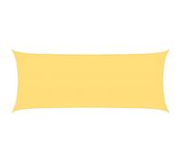 vidaXL Sunshade Sail - HDPE Rectangular Patio Canopy, UV-Resistant, Wind & Water Permeable, Beige 2x5m, Includes Installation Accessories