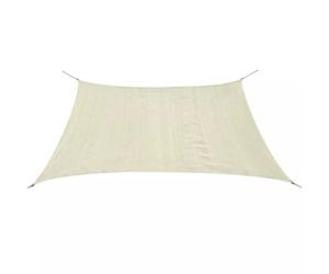 vidaXL Sunshade Sail HDPE Square 2x2m Cream Garden Patio Awning Canopy Shade
