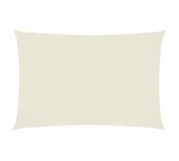 vidaXL Sunshade Sail - Oxford Fabric Rectangular - UV & Waterproof - Fasteners & Ropes - 2x4 m Cream
