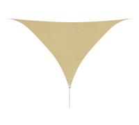 vidaXL Sunshade Sail Oxford Fabric Triangular 3.6x3.6x3.6 m Beige UK HOT