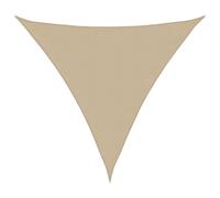 vidaXL Sunshade Sail - Triangular 3.6m, UV-Proof and Water Resistant Sun Shade for Gardens, Terraces, Playgrounds, Balconies - With Stainless Steel Fasteners, Beige