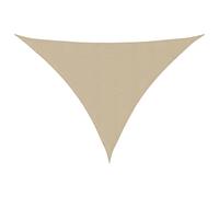 vidaXL Sunshade Sail Oxford Fabric Triangular 3x4x4 m Beige Sunscreen Canopy
