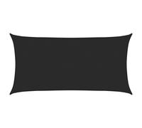 vidaXL Sunshade Sail, Rectangular 2x3.5m, HDPE, Black - Patio/Outdoor/Playground Shade - UV/Mould Resistant, Breathable