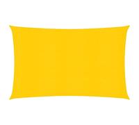 vidaXL Sunshade Sail - Rectangular 2x4m HDPE Sun Protector - Yellow - UV and Mould Resistant - Includes Ropes and Stainless Steel Fasteners