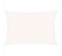 vidaXL Sunshade Sail Rectangular Outdoor Garden Sunscreen - White HDPE Material Water Permeable, Mould & UV Resistant, 2.5x3.5m Size with Steel