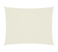 vidaXL Sunshade Sail - Rectangular PU-Coated Oxford Fabric, Water and UV, Cream Colored Outdoor Sun Protection Cover, 3x4 m Size, Lightweight and