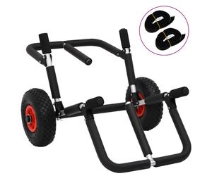 vidaXL SUP Trolley for 2 Surfboards Foldable 90 kg Aluminium Kayak Cart Boat