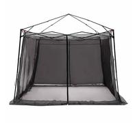 vidaXL Super strong weather camping tent, grey and orange, made of 185T polyester with PU coating, dimensions 303 cm, inner mesh, waterproof, windproof and resp