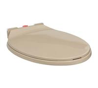 vidaXL Soft-Close Toilet Seat Quick Release Durable Scratch-Resistant Removable Easy Clean Plastic Toilet Seat Cover WC Seat Bathroom Seat Beige Oval