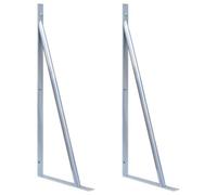 Vidaxl Support Brackets For Fence Post 2 Pcs Galvanised Steel