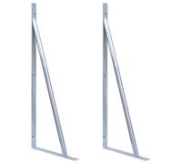 Support Brackets for Fence Post 2 pcs Galvanised Steel