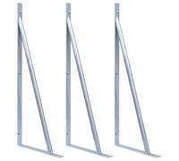vidaXL Support Brackets for Fence Post 3 pcs Galvanised Steel