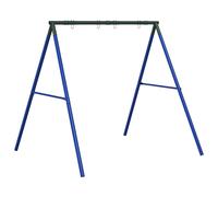 vidaXL Swing Frame for Outdoor with 4 Hanging Hooks Garden Swing Blue Steel