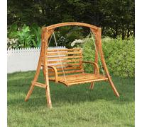 vidaXL Swing Frame Solid Bent Wood with Teak Finish