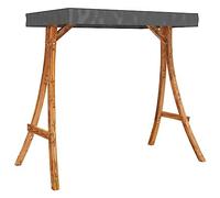 vidaXL Bent Wood Swing Frame with Anthracite Roof with Teak Finish Bench