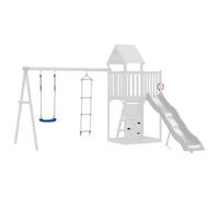 vidaXL Swing Seat with Rope Ladder and Climbing Stones Blue PE