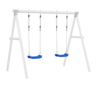 vidaXL Swing Seats with Ropes 2 pcs Blue 37x15 cm Polyethene