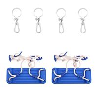 vidaXL Swing Seats with Ropes 2 pcs Blue 38x16 cm PE