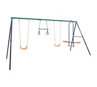 vidaXL Swing Set with Gymnastic Rings and 4 Seats Steel UK HOT