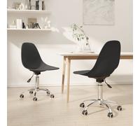 vidaXL Swivel Dining Chairs 2 pcs Light Grey PP
