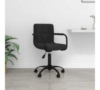vidaXL Swivel Office Chair Black Velvet