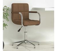 vidaXL Swivel Office Chair Brown Fabric