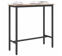 vidaXL Table Beige 100 x 40 x 101 cm Engineered Wood and Steel, Stylish Home Table, Rectangular, Modern Desk, Height-Adjustable, Minimalist Design, Functional Furniture for Living Room