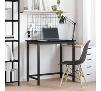 vidaXL Table Black Oak 100 x 50 x 76.5 cm Engineered Wood and Steel