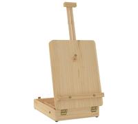 vidaXL Table Easel Wooden Art Easel Adjustable Table Box Easel Solid Wood Pine