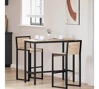 Table Natural 100 x 50 x 91 cm Engineered Wood and Steel