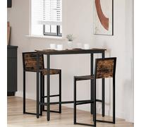 Table Smoked Oak 100 x 40 x 100.5 cm Engineered Wood and Steel