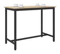 vidaXL Table Sonoma Oak 100 x 50 x 76.5 cm Engineered Wood and Steel, Adjustable Living Room Table, Rectangular Modern Desk, Durable Height-Adjustable Work Surface, Steel Frame Minimalist Design