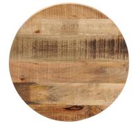vidaXL Table Top Ø 60x1.5 cm Round Solid Wood Rough Mango