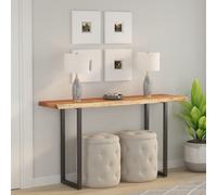 vidaXL Table Top for Bar/Side Table Solid Acacia Wood Rectangular Live Edge Brown 110x40x2.5 cm