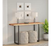 vidaXL Table Top 110x40x3.8 cm Rectangular Solid Wood Acacia Live Edge