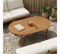 VidaXL Table Top 120 X 70 X 3.5 Cm Oval Solid Teak Wood Natural