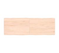vidaXL Table Top 120x40x4 cm Untreated Solid Wood Oak Live Edge UK NEW