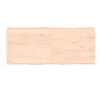 Vidaxl Table Top 140X60X6 Cm Untreated Solid Wood Oak Live Edge, Brown
