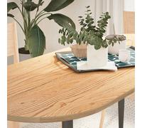 vidaXL Table Top 140x60x2 cm Solid Wood Oak Oval