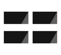 vidaXL Table Top 4 pcs Black Glass, Stylish Modern Dining Furniture, Rectangular