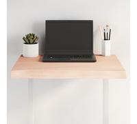 (brown, 60 x 40 x 4 cm) vidaXL Table Top Wooden Desk Top for Table Treated Solid Wood Oak Live Edge