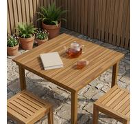 VidaXL Table Top 80 X 80 X 3.5 Cm Square Solid Teak Wood Natural